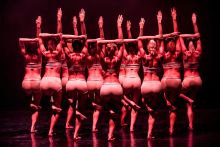 Sorfal
A Győri Balett női táncosai pózolnak A terem című darab műsorfüzetéhez 2015 október elsején, a Győri Nemzeti Színház színpadán. A táncjáték a halál utáni pillanatot mutatja be humorosan a nézőknek.