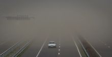 Út a végtelen felé
Homokvihar az M35-ös autópályán 2015. április 1-jén 
